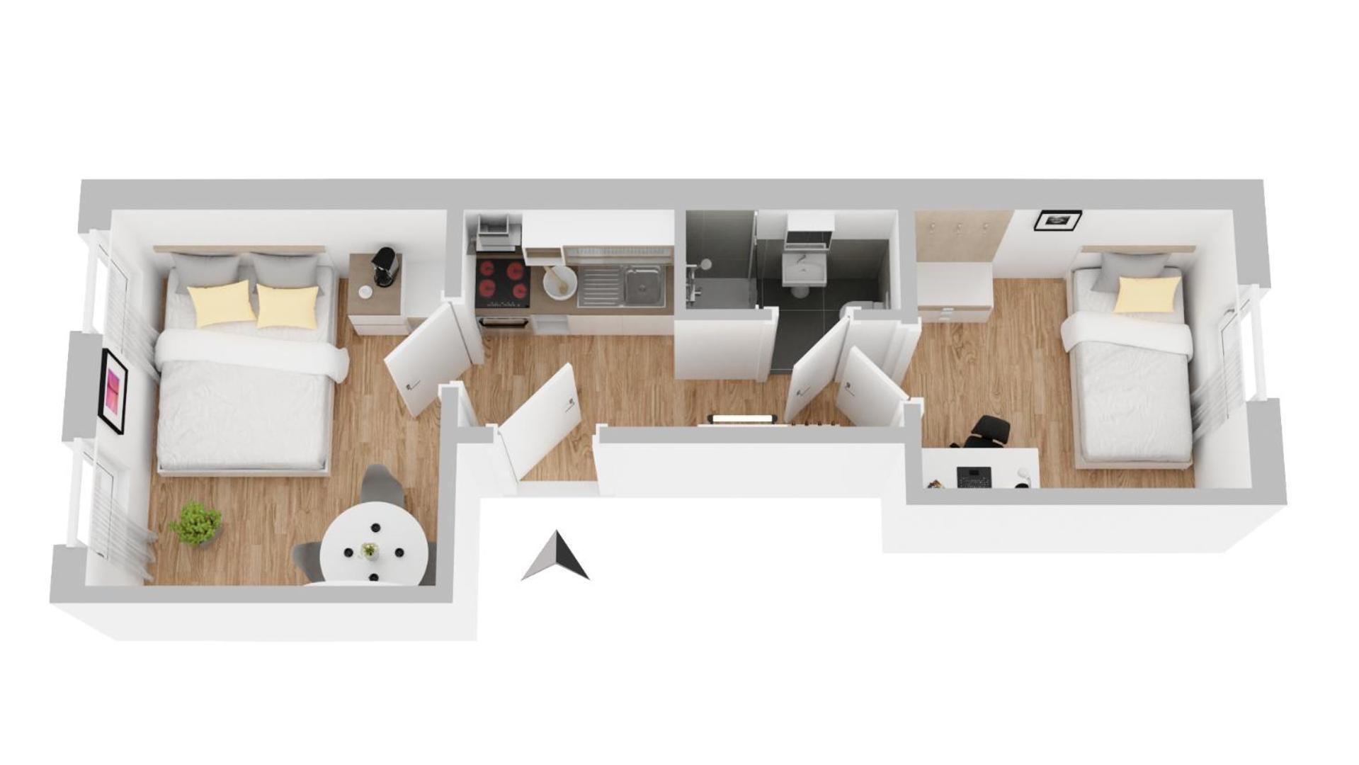 Apartment Designoase Fuer 3 Mit Blick Auf Den Wismarer Hafen